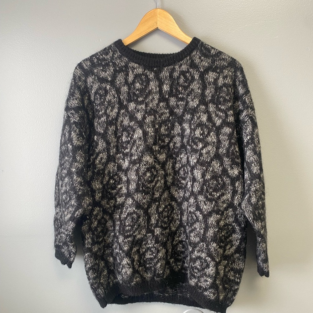 United Colors of Benetton Black/Gray Unisex Sweater